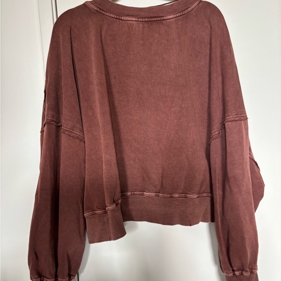 Free People Brown Horse Print Women Sweater - Picture 5 of 5